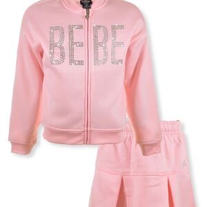 Bebe Kids Light Pink Pajama Set with Sparkle Detail